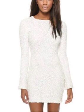 Bailey 44 White Sequin Dress S